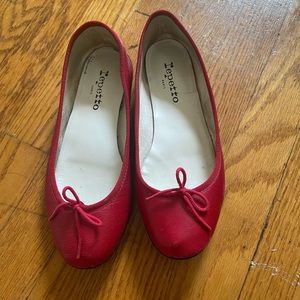 Red Repetto ballet flats